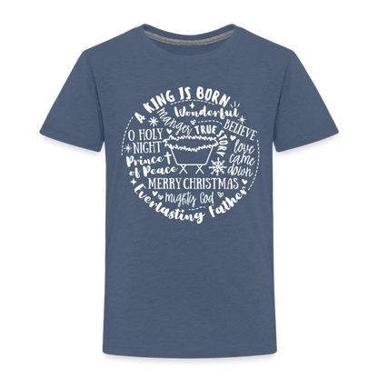 Manger Collage (W) Toddler T-Shirt - heather blue