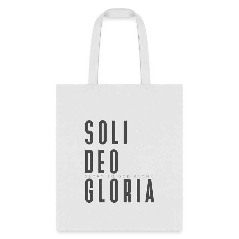 Soli Deo Gloria Tote Bag - white