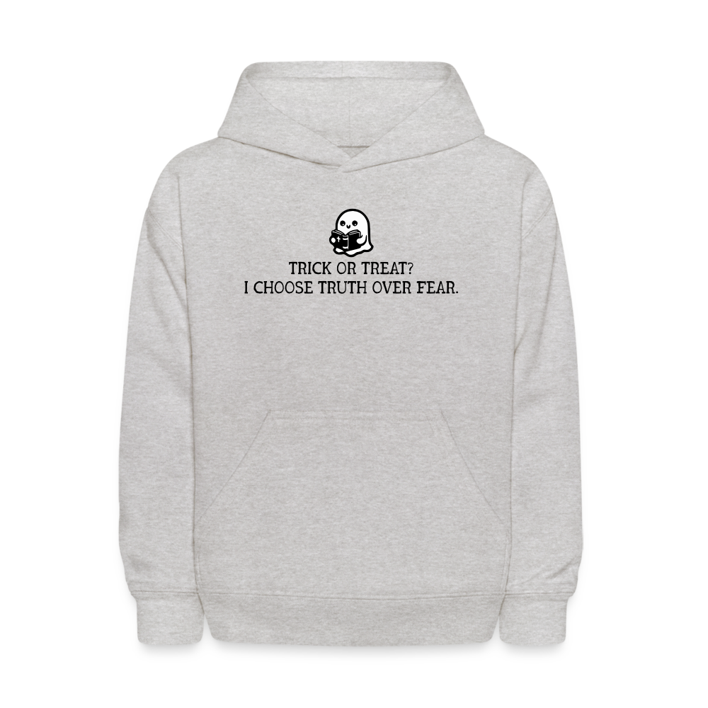 Trick or Treat I Choose Truth (Bible) Kid's Hoodie - heather gray