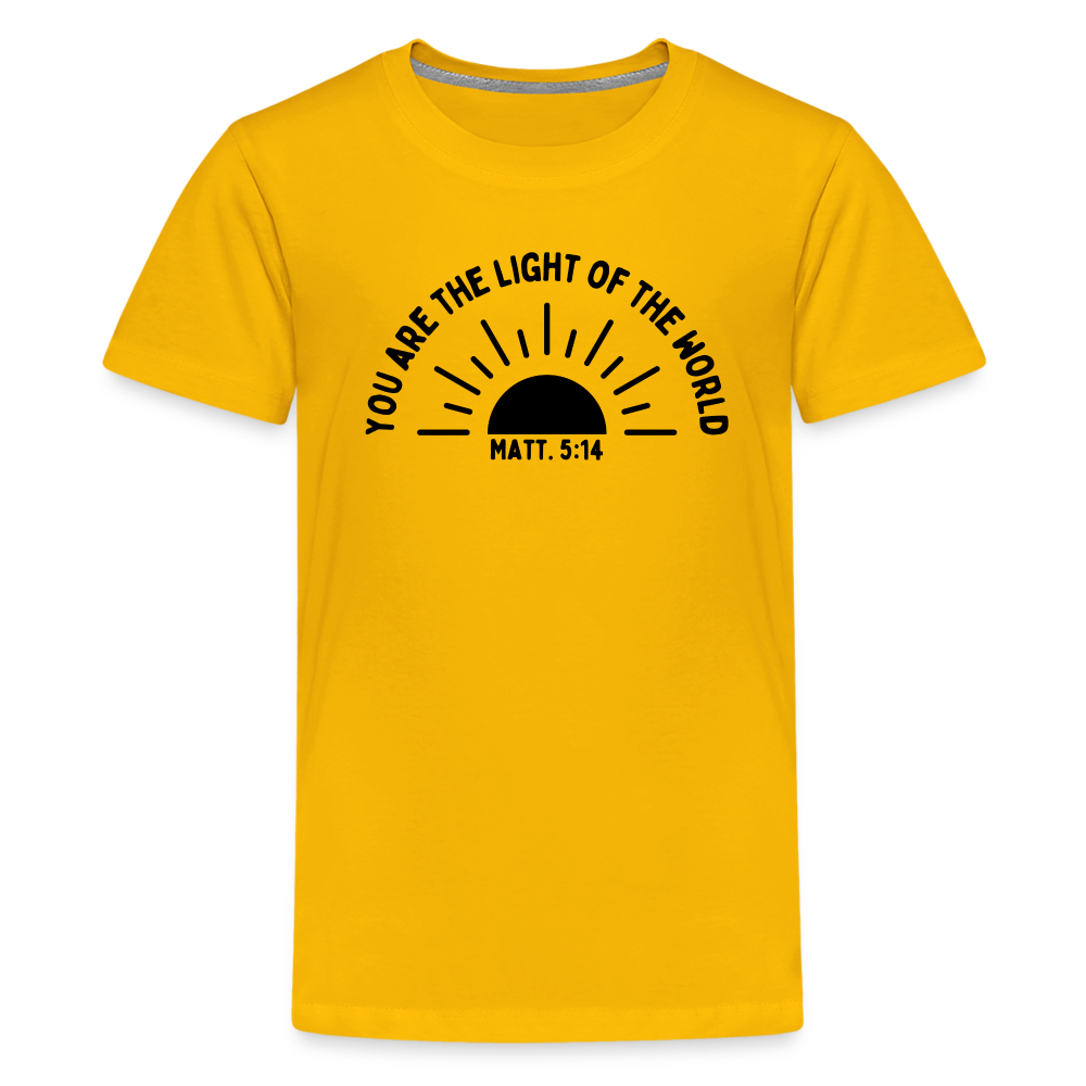 You are the Light of the World Kid's T-Shirt - sun yellow