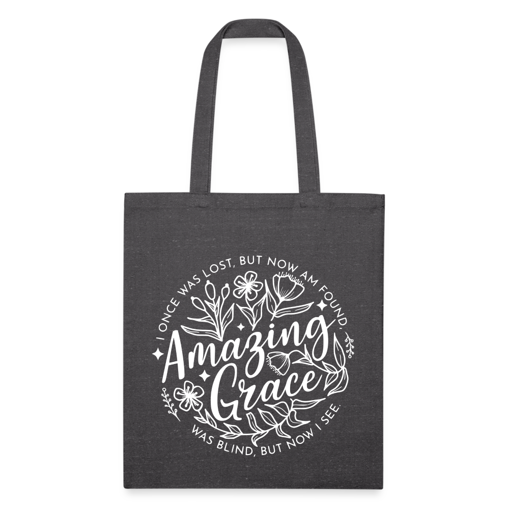 Amazing Grace Tote Bag - charcoal grey