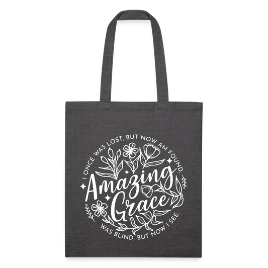 Amazing Grace Tote Bag - charcoal grey