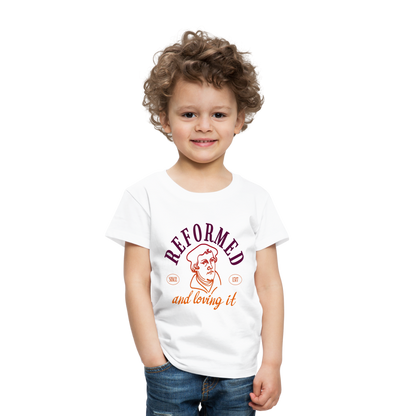 Reformed & Loving It (Color) Reformation Day Toddler T-Shirt - white