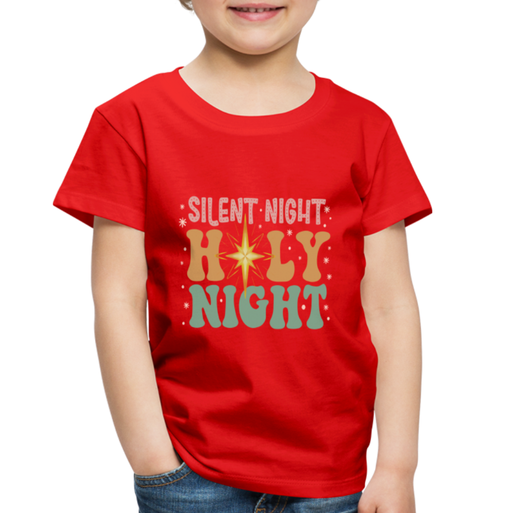 Silent Night Christmas Family Toddler Premium T-Shirt - red