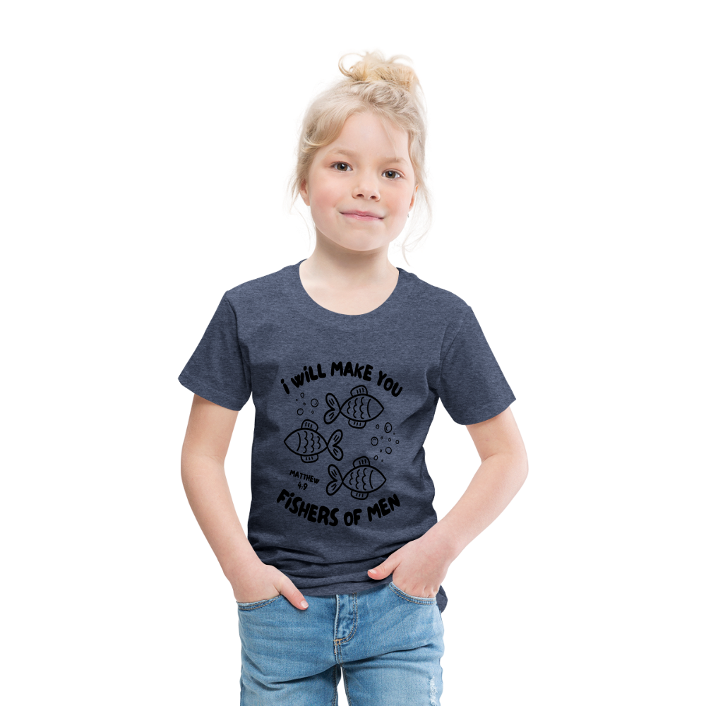 I Will Make You Fishers of Men Toddler T-Shirt - heather blue