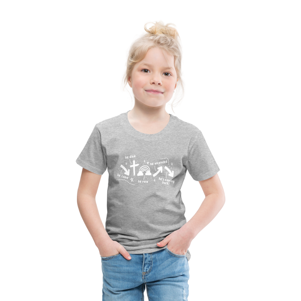 He Came He Died He Rose (W) Toddler T-Shirt - heather gray