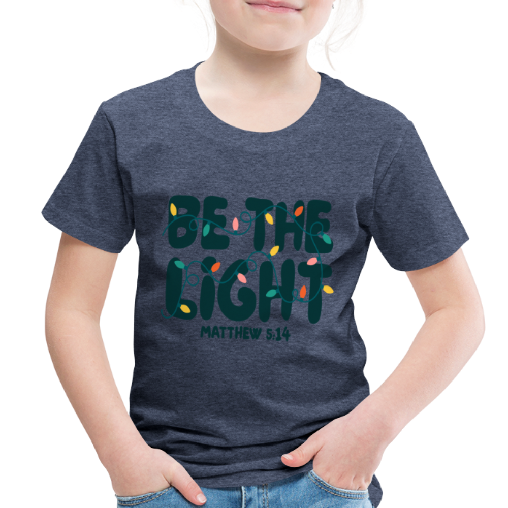 Be the Light Christmas Toddler Shirt - heather blue