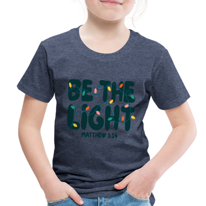 Be the Light Christmas Toddler Shirt - heather blue