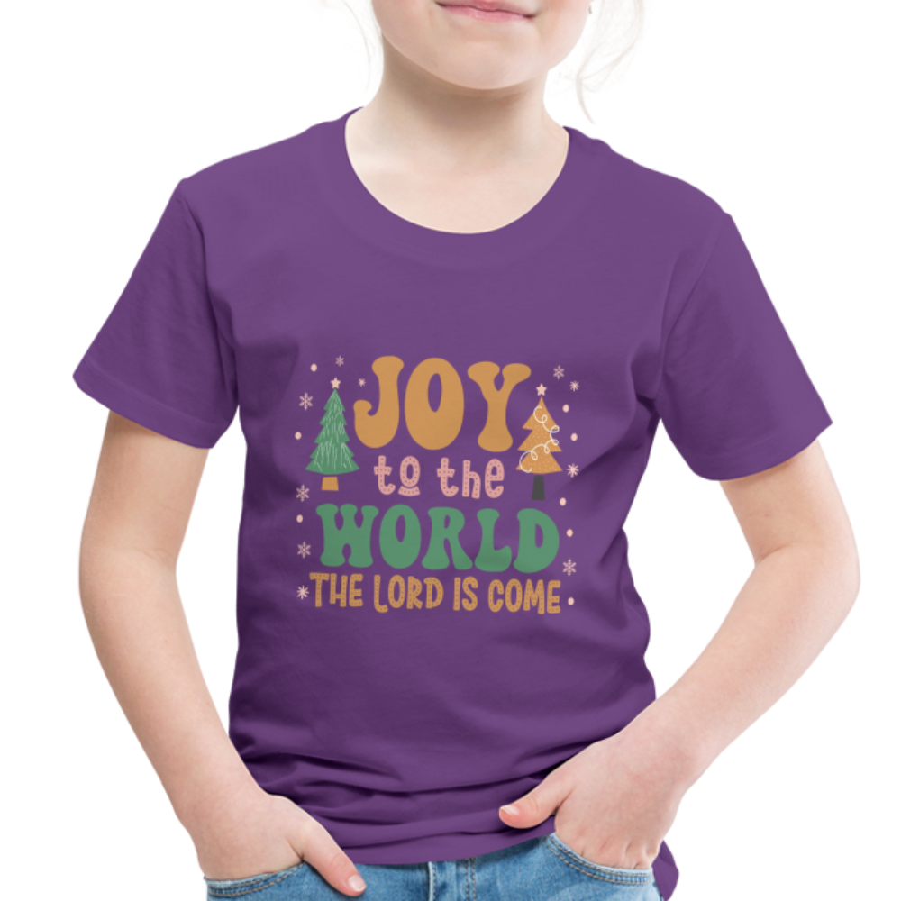 Joy to the Lord Christmas Family Toddler Premium T-Shirt - purple