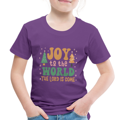 Joy to the Lord Christmas Family Toddler Premium T-Shirt - purple