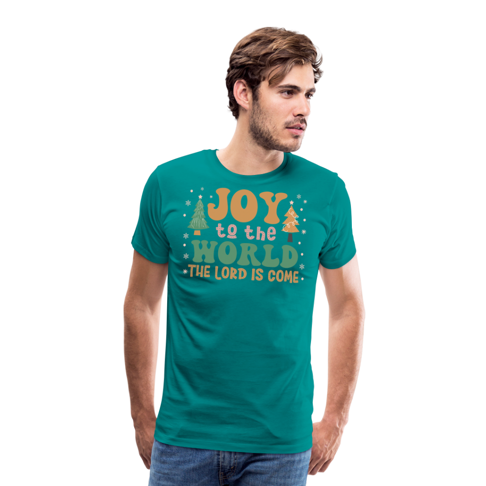 Joy to the World Christmas Family Men's Premium T-Shirt - teal