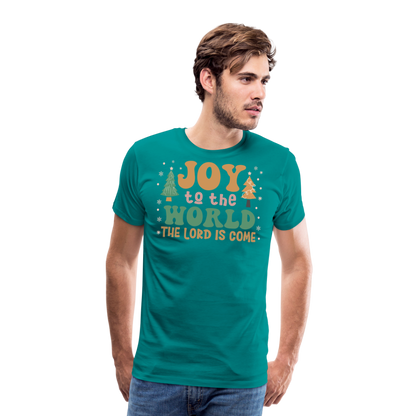 Joy to the World Christmas Family Men's Premium T-Shirt - teal