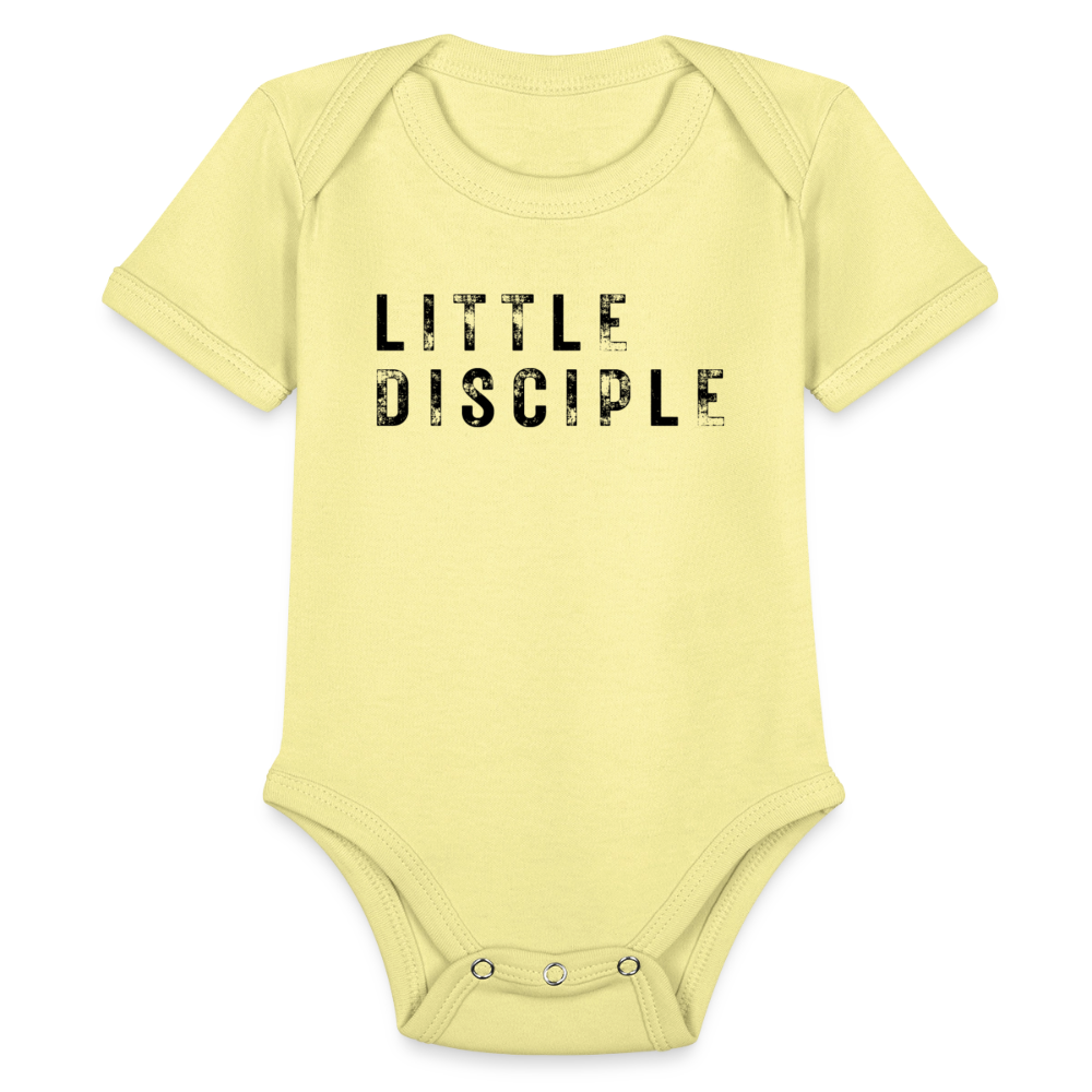 Little Disciple Baby Onesie Bodysuit - washed yellow