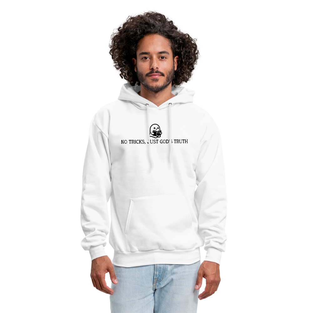 No Tricks Just God's Truth (Bible) Men's Hoodie - white