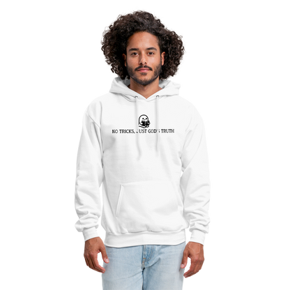 No Tricks Just God's Truth (Bible) Men's Hoodie - white