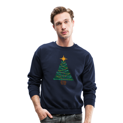 Names of Jesus Christmas Tree Men's Sweater - navy