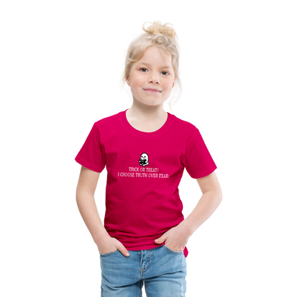 Trick or Treat I Choose Truth (W) Toddler T-Shirt - dark pink