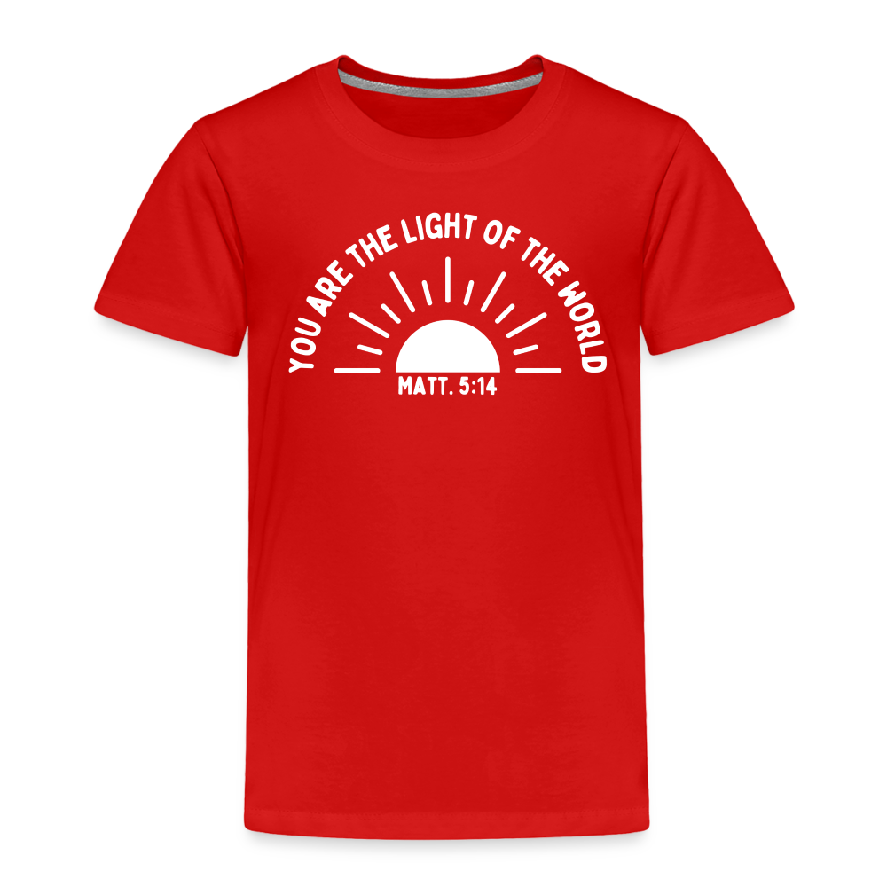 You are the Light of the World (W) Toddler T-Shirt - red