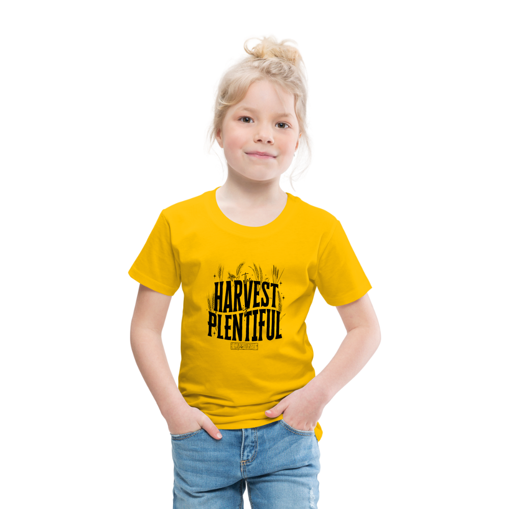 The Harvest is Plentiful Toddler T-Shirt - sun yellow