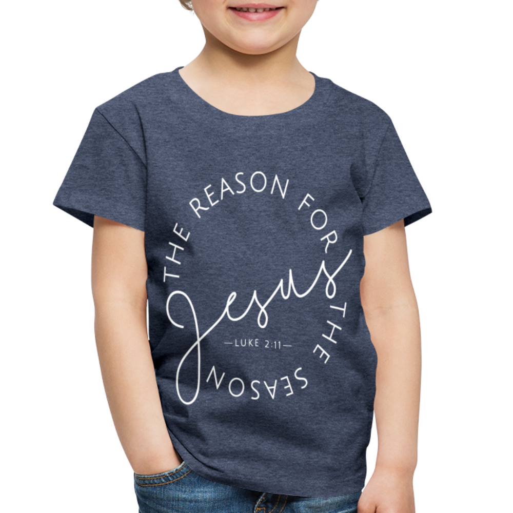 The Reason for the Season (W) Christmas Toddler Shirt - heather blue