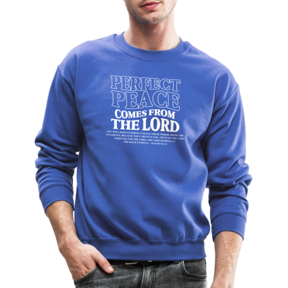 Perfect Peace Comes from the Lord Men's Sweater - royal blue