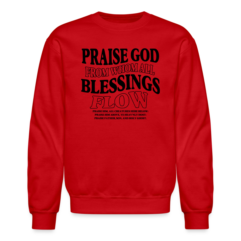 Praise God from Whom All Blessings Flow Men's Sweater - red