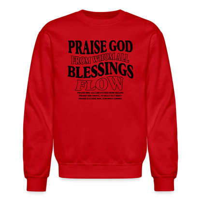 Praise God from Whom All Blessings Flow Men's Sweater - red