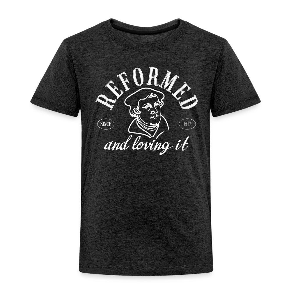 Reformed & Loving It (W) Reformation Day Toddler T-Shirt - charcoal grey