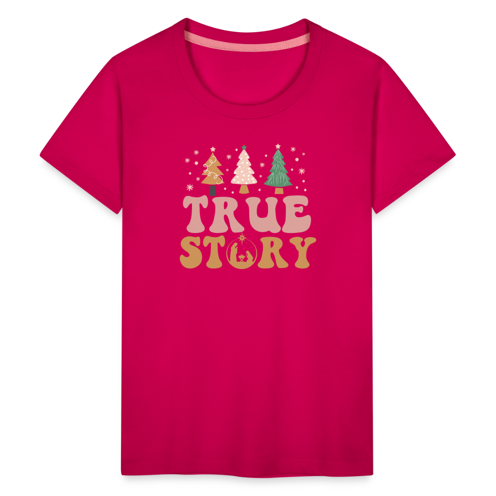 True Story Christmas Family Kids' Premium T-Shirt - dark pink