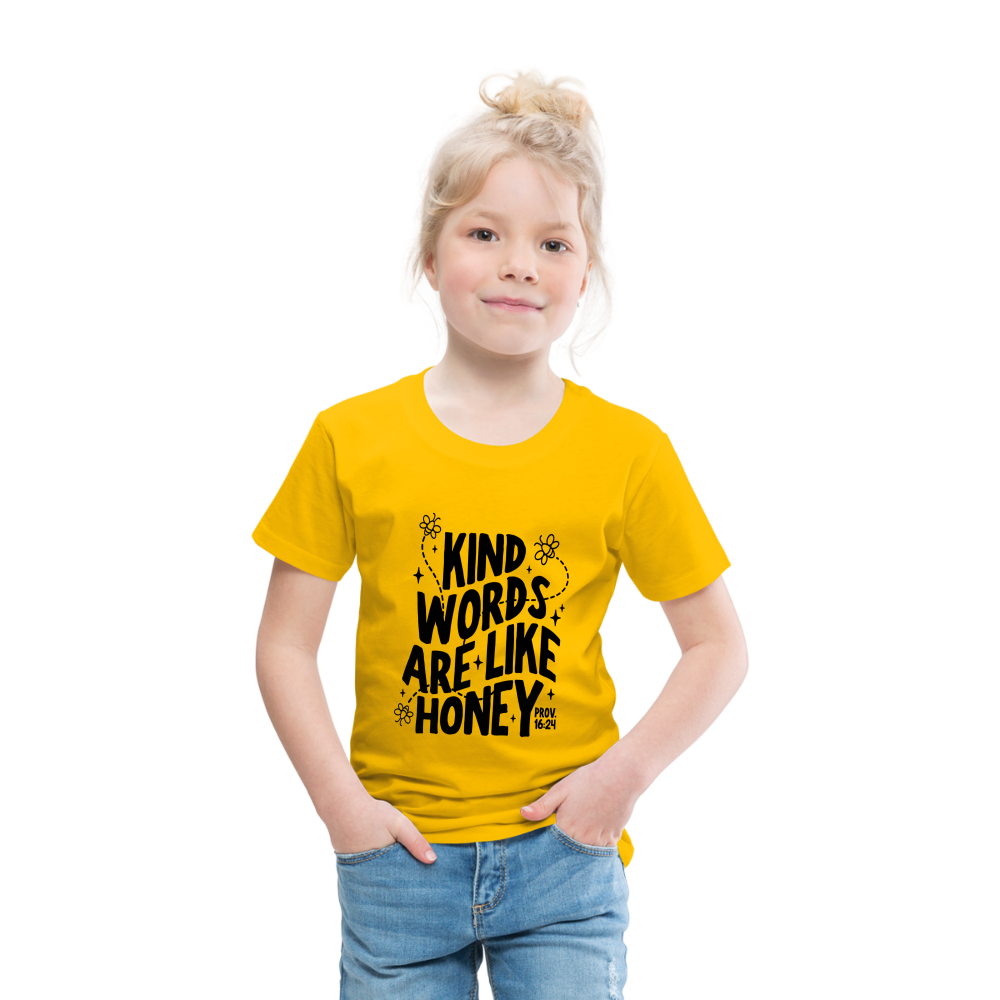 Kind Words are Like Honey Toddler T-Shirt - sun yellow