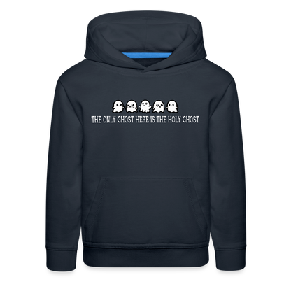 The Only Ghost Here is the Holy Ghost (W) Kid's Hoodie - navy