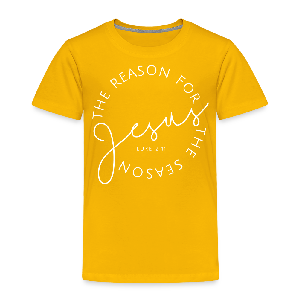 The Reason for the Season (W) Christmas Toddler Shirt - sun yellow