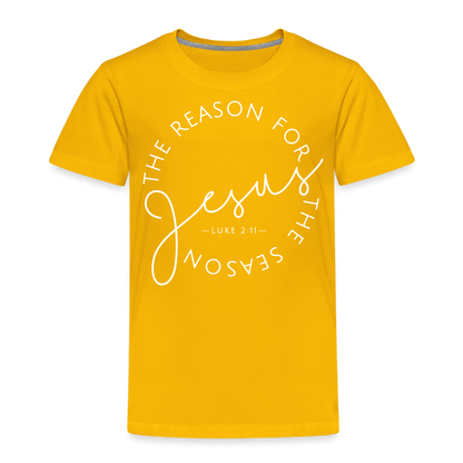 The Reason for the Season (W) Christmas Toddler Shirt - sun yellow