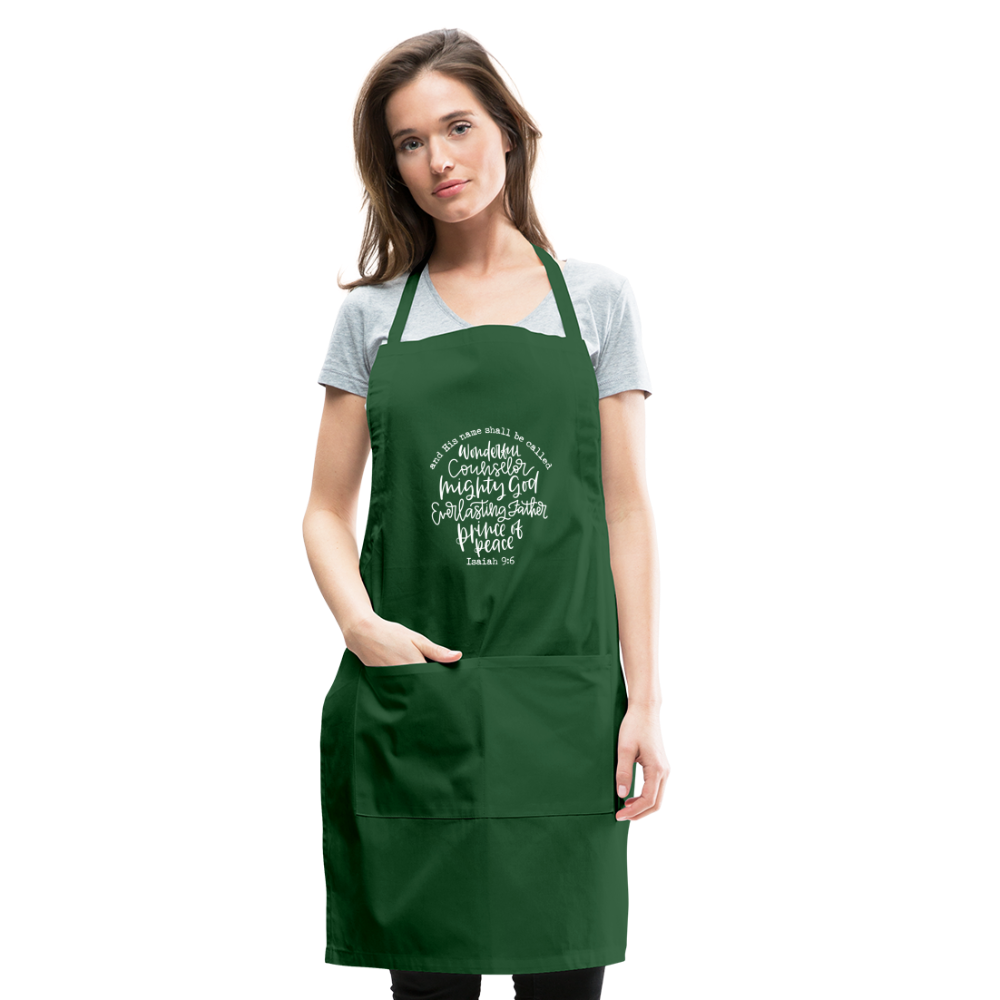 And His Name Shall Be Called Apron - forest green