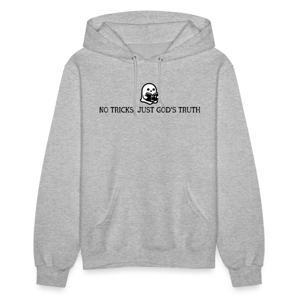 No Tricks Just God's Truth (Bible) Women's Hoodie - heather gray