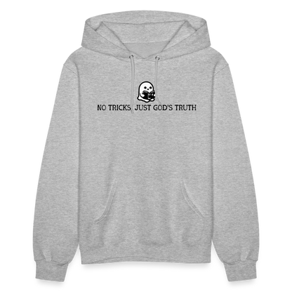 No Tricks Just God's Truth (Bible) Women's Hoodie - heather gray