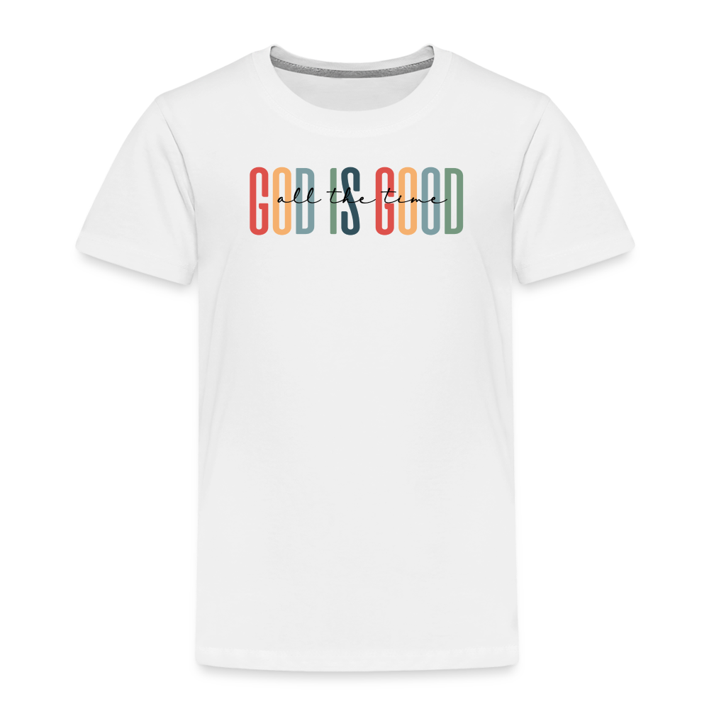 God is Good (Rainbow) Toddler T-Shirt - white