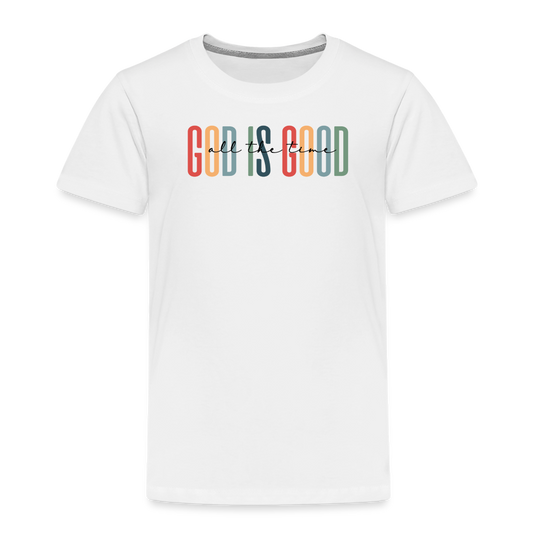 God is Good (Rainbow) Toddler T-Shirt - white