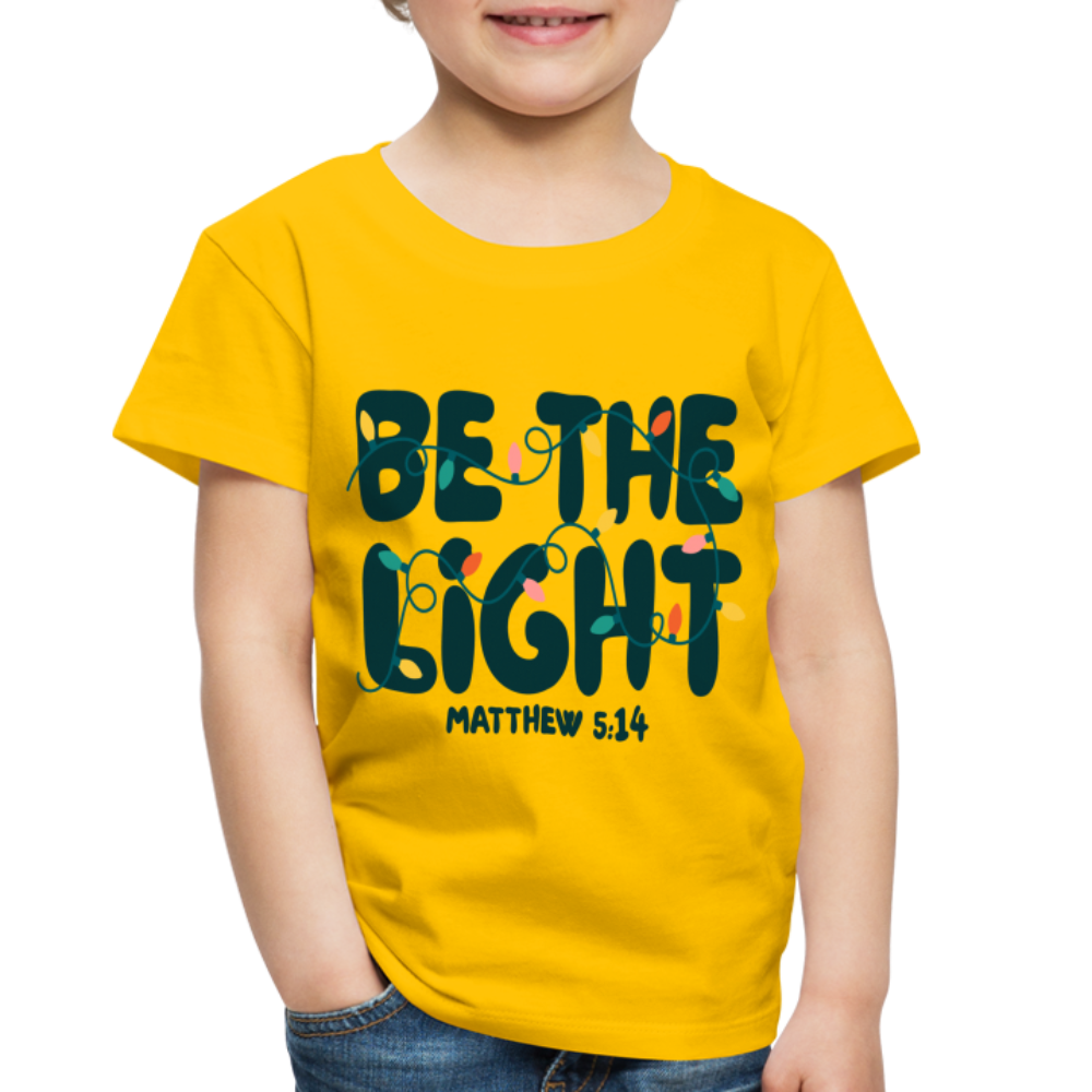 Be the Light Christmas Toddler Shirt - sun yellow