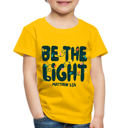 Be the Light Christmas Toddler Shirt - sun yellow