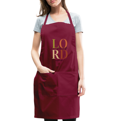 Give Thanks to the Lord Apron - burgundy