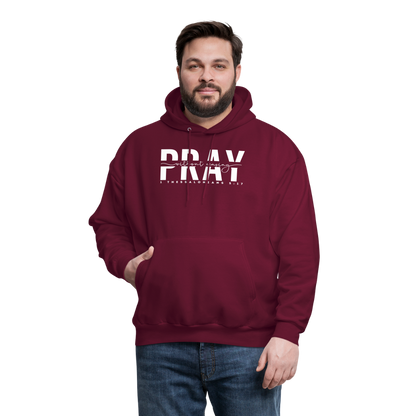 Pray Without Ceasing (W) Men's Hoodie - burgundy