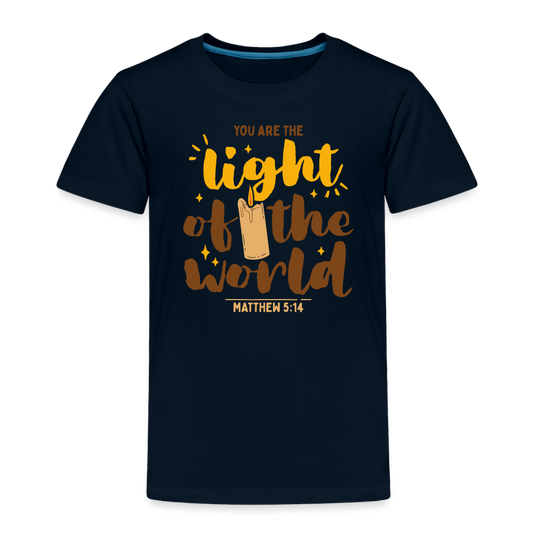 You are the Light of the World (Candle) Toddler T-Shirt - deep navy