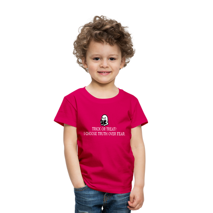 Trick or Treat I Choose Truth (W) Toddler T-Shirt - dark pink