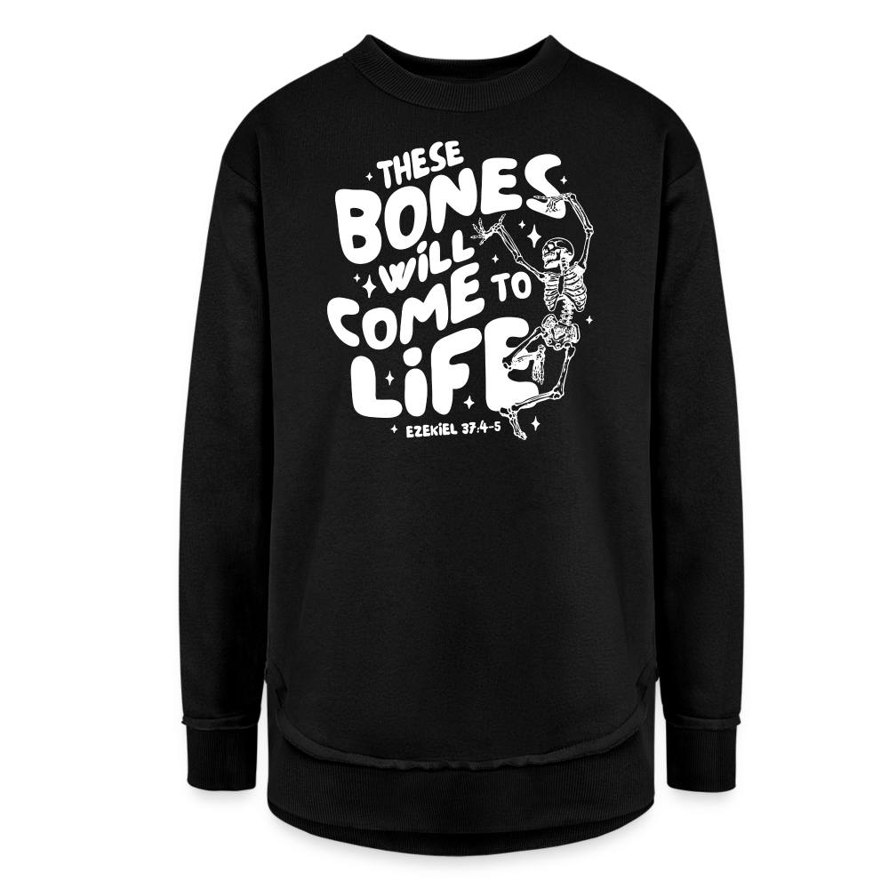 These Bones will Come to Life (W) Women's Tunic Sweater - black