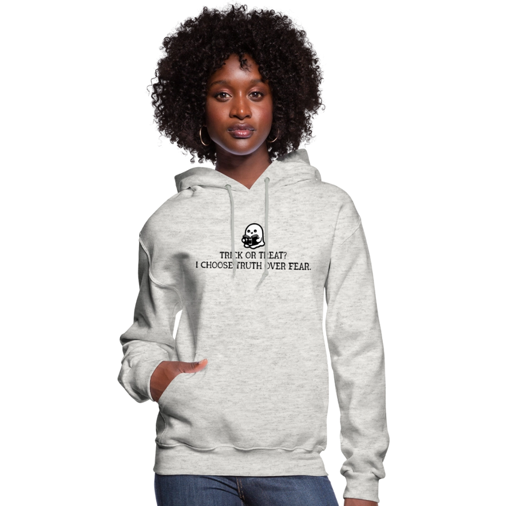 Trick or Treat I Choose Truth (Bible) Women's Hoodie - heather oatmeal