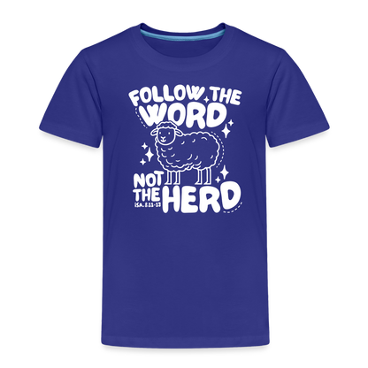 Follow the Word (W) Toddler T-Shirt - royal blue