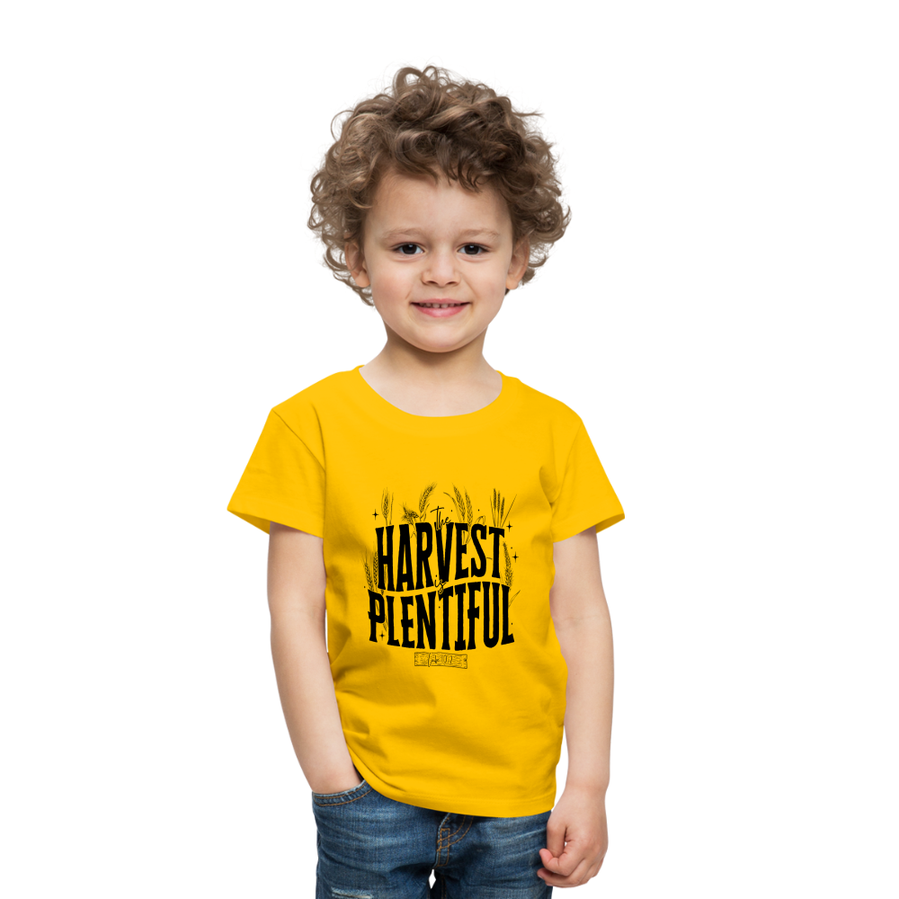 The Harvest is Plentiful Toddler T-Shirt - sun yellow