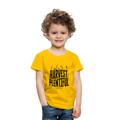 The Harvest is Plentiful Toddler T-Shirt - sun yellow