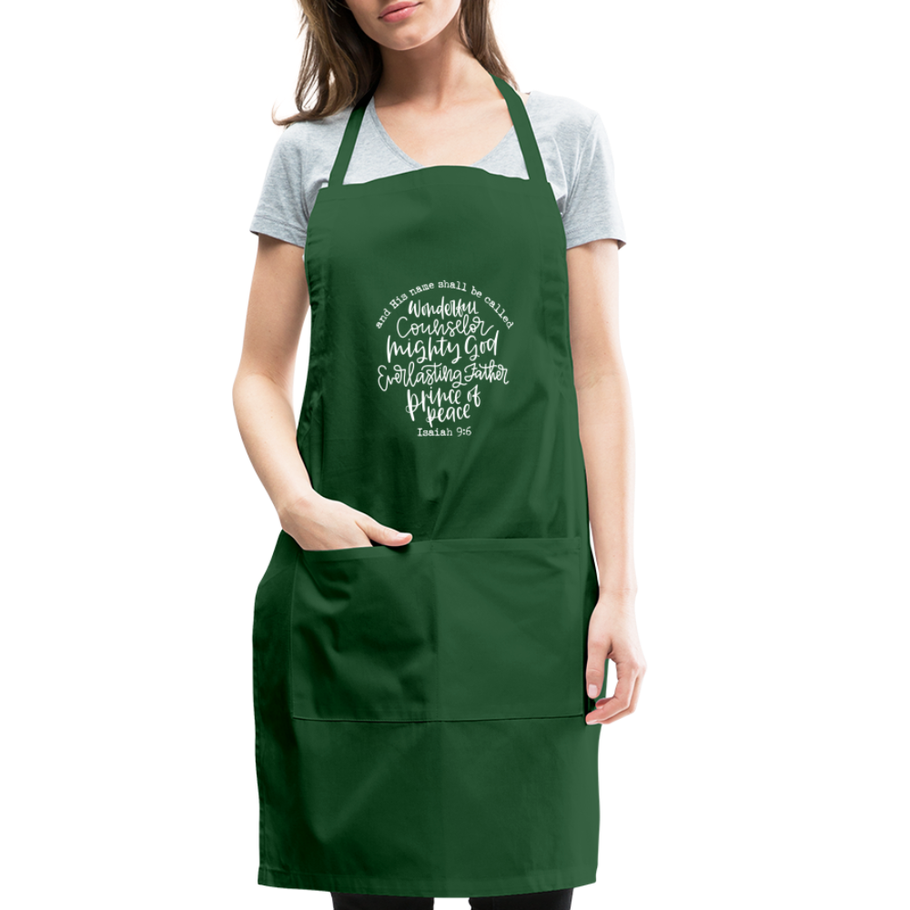 And His Name Shall Be Called Apron - forest green